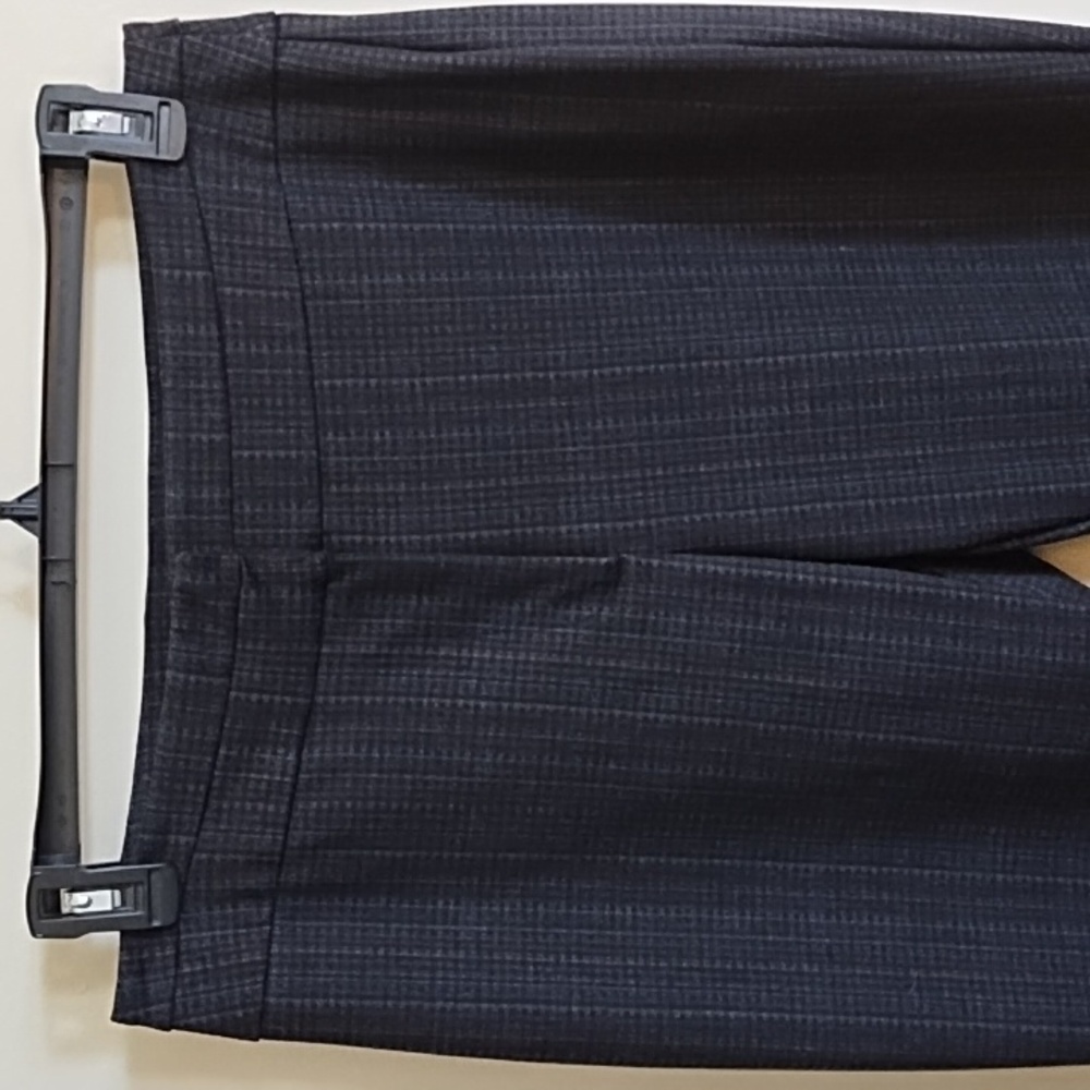 ZAC & RACHEL PANTS - LOOK LIKE WOOL, FEEL LIKE SILK! DEEP GREY PLAID/CHECK, SZ L